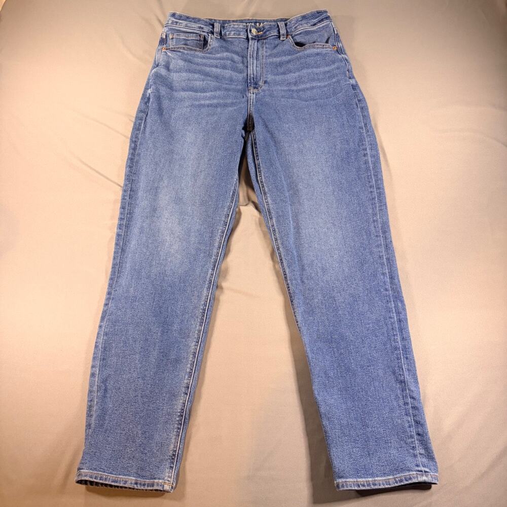 American Eagle Real Good Stretch Mom Jeans Blue Women's Size US 12 Long